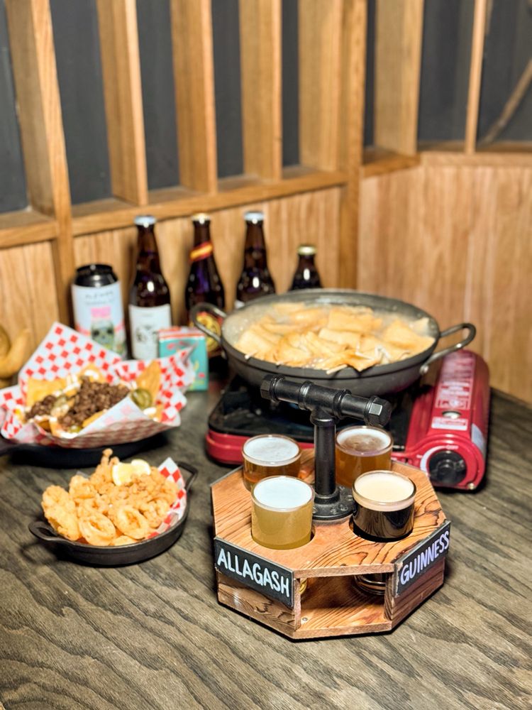 A beer flight and Korean sharing plates at NY Beer Garden